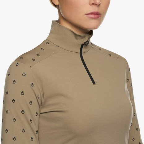 Cavalleria Toscana Quarter Zip Top in Performance Wool