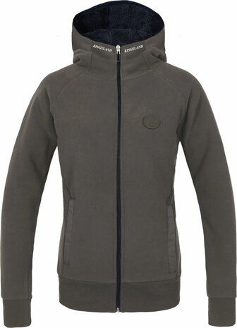 KINGSLAND Raelynn Ladies Fleece Jacket, Green Gunmetal