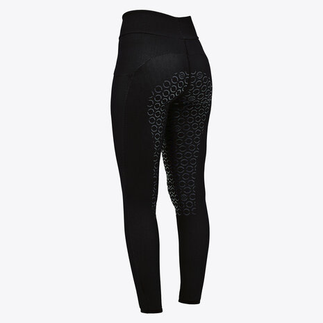 CAVALLERIA TOSCANA Bonded Jersey Mesh Side Pocket Full Grip Rijlegging, zwart