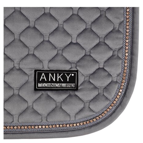 ANKY pad Velvet Stones dressuur, Steel Grey