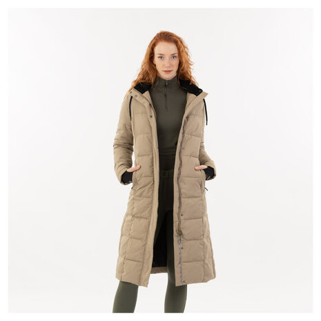 ANKY Long Stepped Coat, Greige