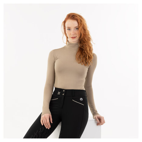 ANKY Mockneck Shirt L/S, Greige