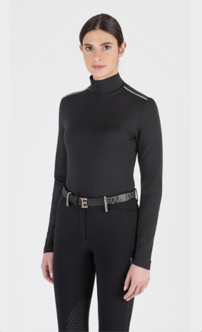 EQUILINE Second Skin Longsleeve Detail, Zwart