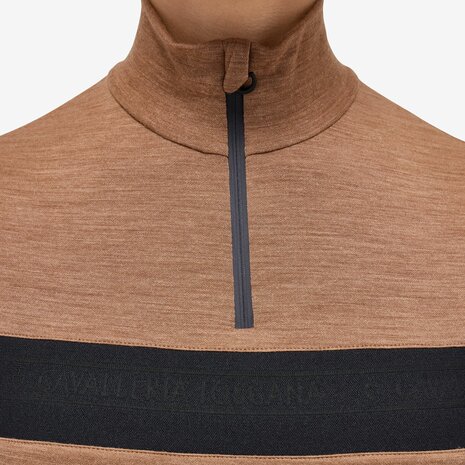 CAVALLERIA TOSCANA Tech Wool Half Zip Mock Turtleneck L/S